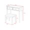 Primrose Mirrored 2-Drawer Makeup Vanity Table with Stool Set